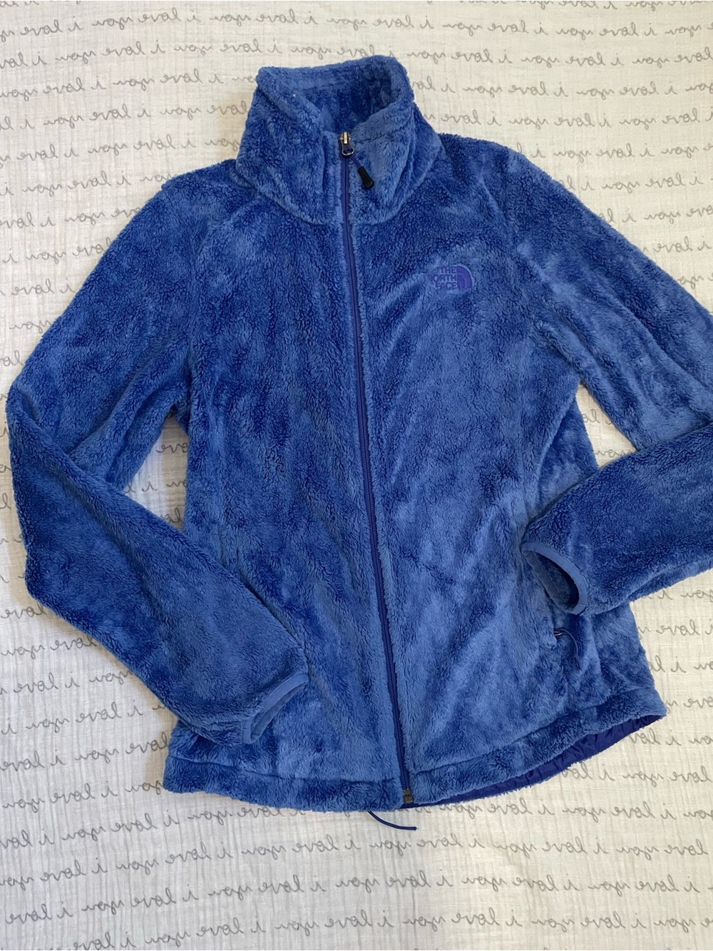 The North Face Women's Royal Blue Plush Full-Zip Teddy Jacket